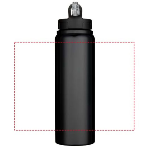 Fitz 800 ml RCS-zertifizierte, einwandige Trinkflasche aus recyceltem Edelstahl - schwarz – Bild 6
