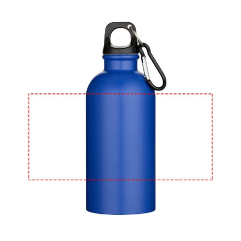 Oregon 400 ml matte RCS-zertifizierte einwandige Trinkflasche aus recyceltem Edelstahl mit Karabinerhaken - royalblau – Bild 9