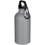 Oregon 400 ml matte RCS-zertifizierte einwandige Trinkflasche aus recyceltem Edelstahl mit Karabinerhaken - grau - Hauptfoto