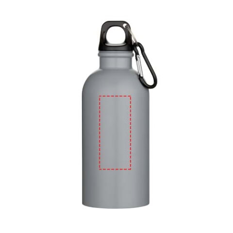 Oregon 400 ml matte RCS-zertifizierte einwandige Trinkflasche aus recyceltem Edelstahl mit Karabinerhaken - grau – Bild 5
