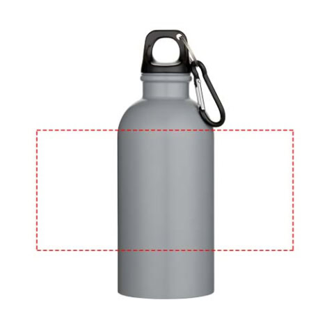 Oregon 400 ml matte RCS-zertifizierte einwandige Trinkflasche aus recyceltem Edelstahl mit Karabinerhaken - grau – Bild 9