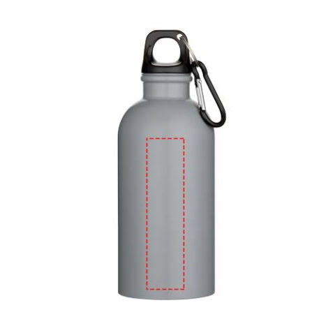 Oregon 400 ml matte RCS-zertifizierte einwandige Trinkflasche aus recyceltem Edelstahl mit Karabinerhaken - grau – Bild 8
