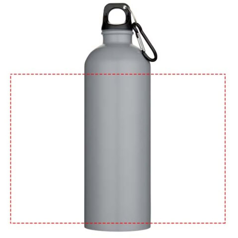 Oregon 750 ml matte RCS-zertifizierte, einwandige Trinkflasche aus recyceltem Edelstahl mit Karabinerhaken - grau – Bild 7
