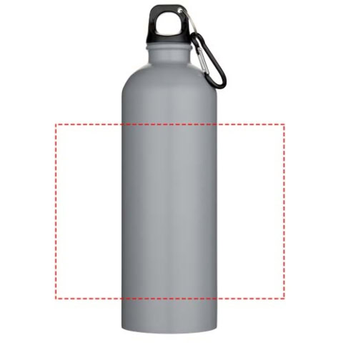 Oregon 750 ml matte RCS-zertifizierte, einwandige Trinkflasche aus recyceltem Edelstahl mit Karabinerhaken - grau – Bild 5