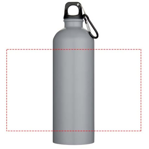 Oregon 750 ml matte RCS-zertifizierte, einwandige Trinkflasche aus recyceltem Edelstahl mit Karabinerhaken - grau – Bild 8