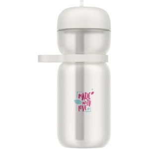 Mepal 600 ml Flip Sportflasche - weiss - Logo 1