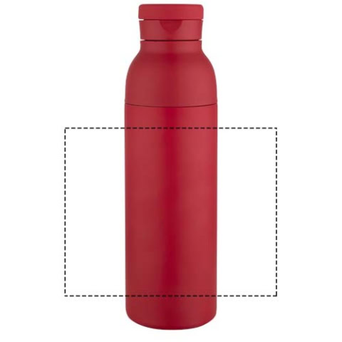 Illuminate 650 ml RCS doppelwandige Isolierflasche aus recyceltem Edelstahl - rot – Bild 9