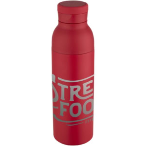 Illuminate 650 ml RCS doppelwandige Isolierflasche aus recyceltem Edelstahl - rot - Logo 1