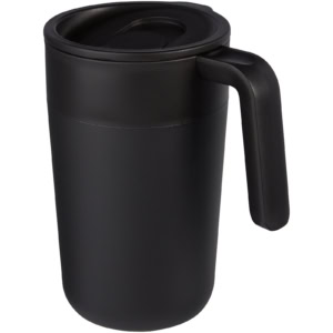 Nordia 400 ml doppelwandiger Becher aus Recyclingmaterial – schwarz