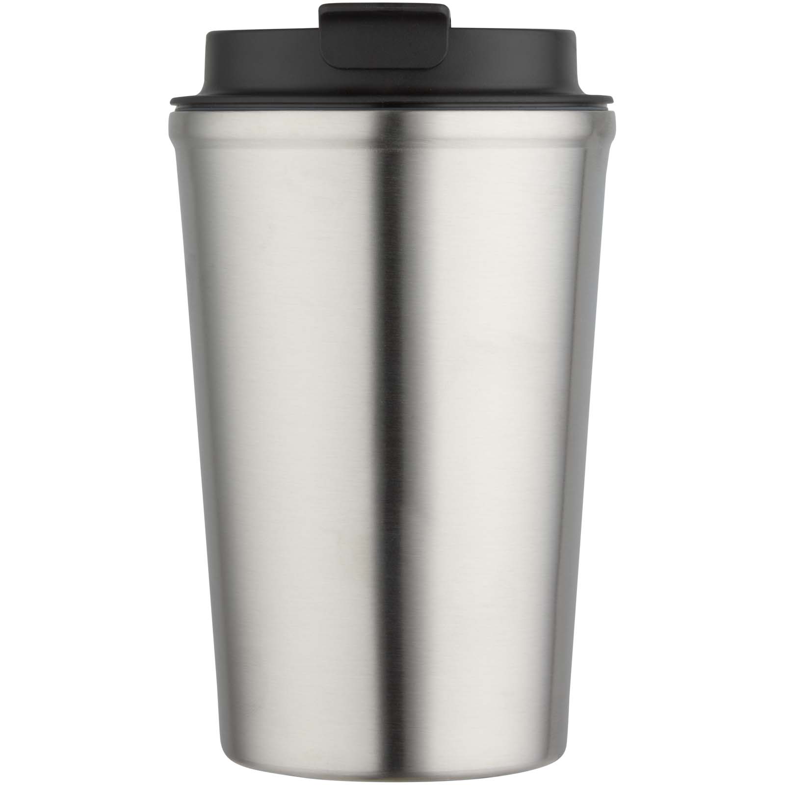 vakuumisolierter Becher aus Edelstahl - mattsilber - Logo 2
