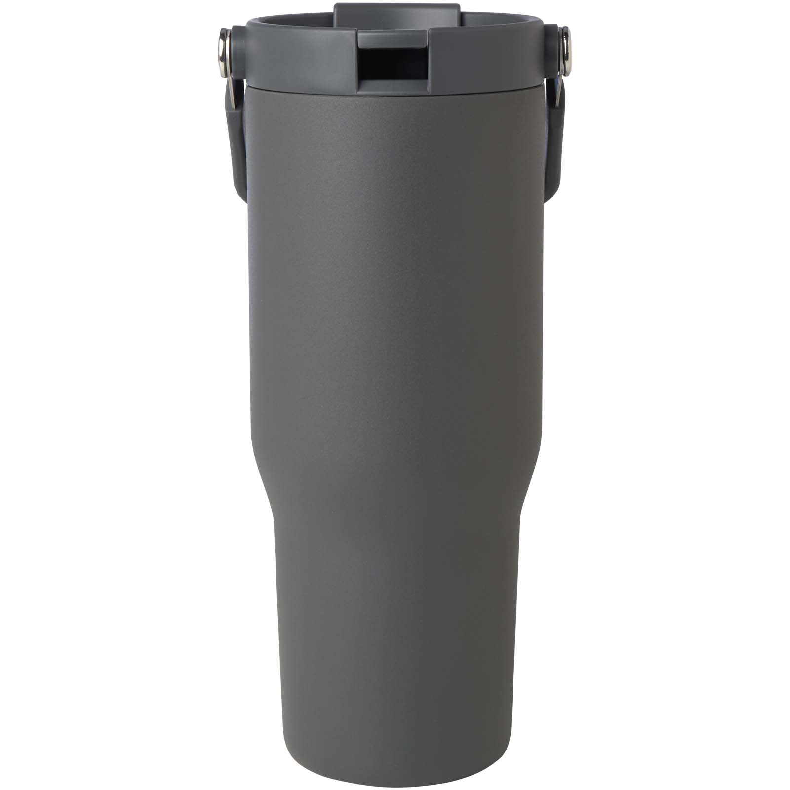 Bronx 900 ml RCS-zertifizierter Kupfer-Vakuum Isolierbecher aus Edelstahl mit Doppelfunktionsdeckel - grau - Vorderseite