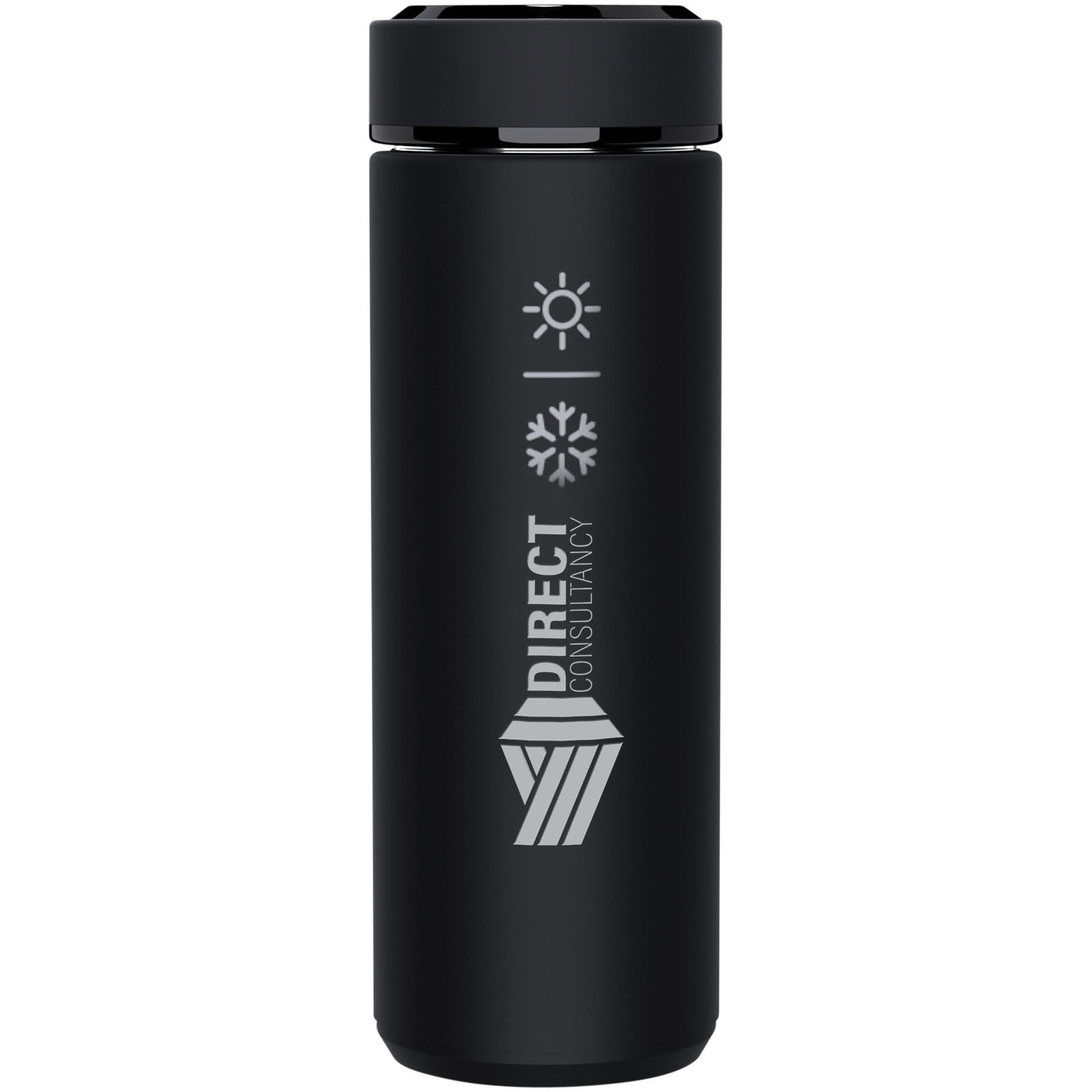 SCX.design D10 Smart Isolierflasche - schwarz - Logo 2