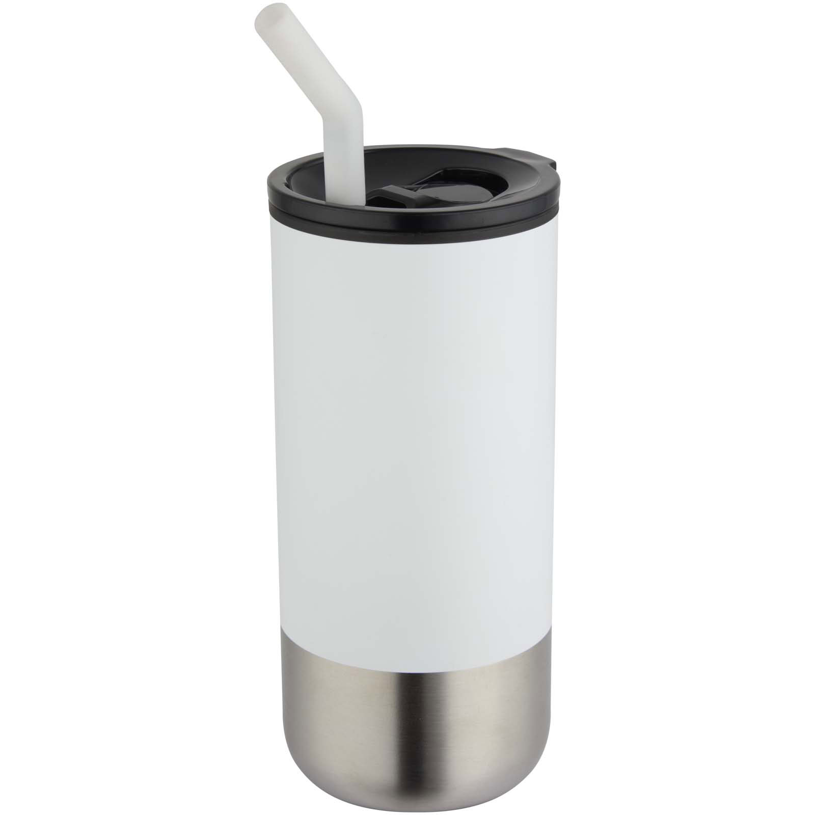 Grayson 480 ml RCS recycelter Isolierbecher mit Trinkhalm - weiss - Hauptfoto