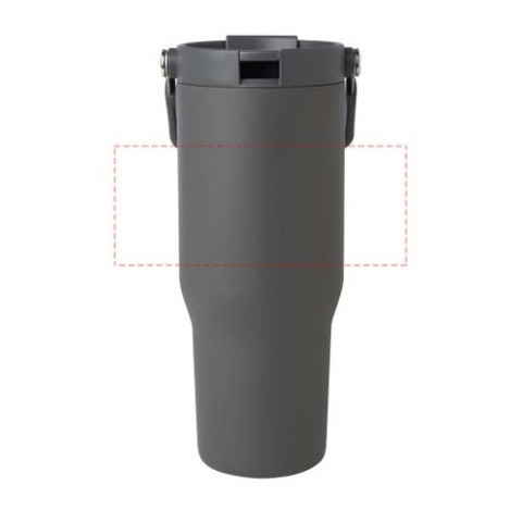 Bronx 900 ml RCS-zertifizierter Kupfer-Vakuum Isolierbecher aus Edelstahl mit Doppelfunktionsdeckel - grau – Bild 9