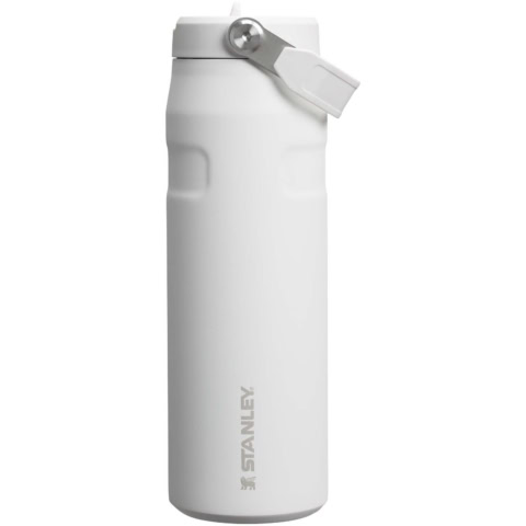 Stanley IceFlow™ 2.0 700 ml Flasche mit Flip-Trinkhalm - weiß gefrosted - Vorderseite