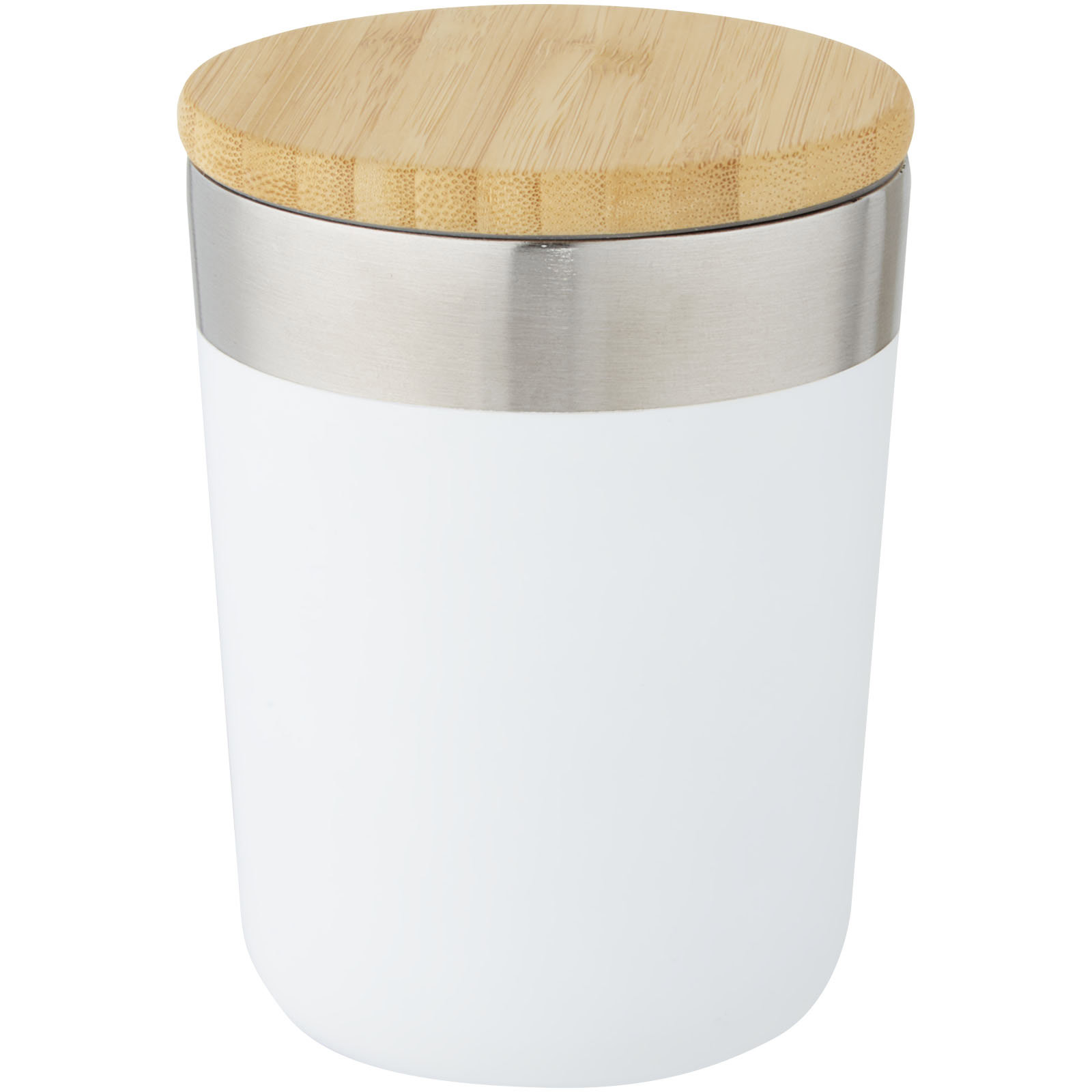 Lagan 330 ml Kupfer-Vakuum Isolierbecher mit Bambusdeckel - weiss - Extra 1