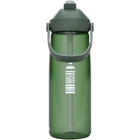 Camelbak® Thrive Flip 750 ml Tritan Renew Trinkflasche mit Flip Strohhalm - waldgrün - Logo 1