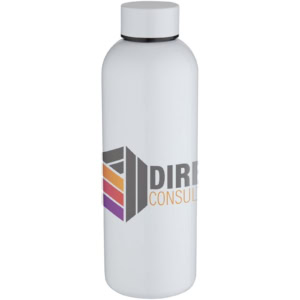 Spring 750 ml RCS-zertifizierte einwandige Sublimation Trinkflasche aus recyceltem Edelstahl - weiss - Logo 1