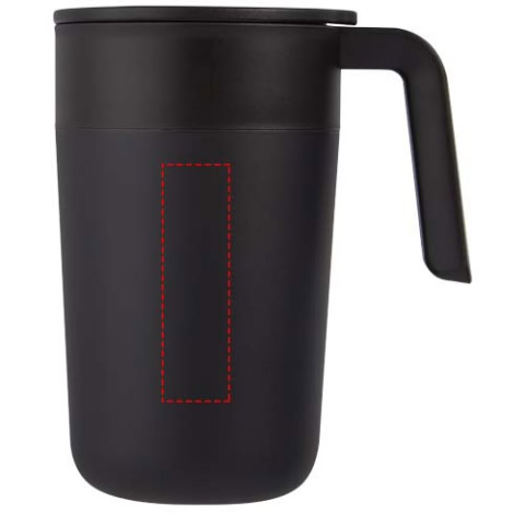 Nordia 400 ml doppelwandiger Becher aus Recyclingmaterial - schwarz – Bild 9