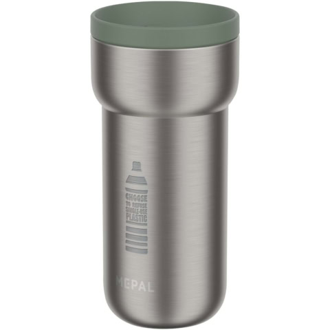 Mepal Ellipse 375 ml Edelstahl Thermobecher - grün - Logo 1