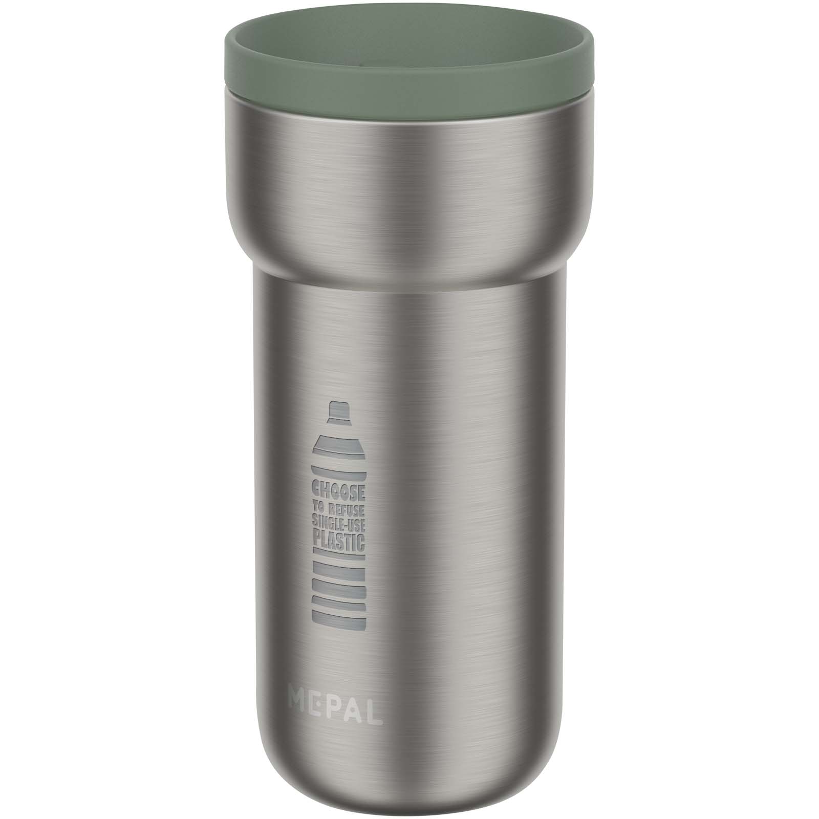 Mepal Ellipse 375 ml Edelstahl Thermobecher - grün - Logo 1