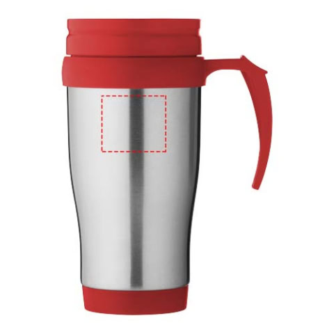 Sanibel 400 ml Isolierbecher - silber / rot – Bild 11