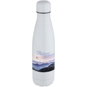 Cove 500 ml vakuumisolierte Sublimation Trinkflasche aus Edelstahl - weiss - Logo 1