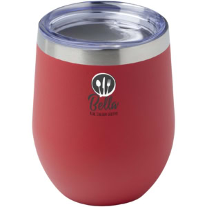 Corzo 350 ml RCS-zertifizierter Kupfer-Vakuum Isolierbecher aus recyceltem Edelstahl - rot - Logo 1