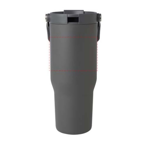 Bronx 900 ml RCS-zertifizierter Kupfer-Vakuum Isolierbecher aus Edelstahl mit Doppelfunktionsdeckel - grau – Bild 12