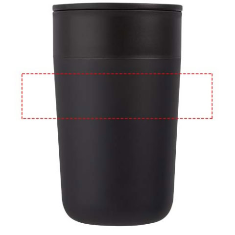 Nordia 400 ml doppelwandiger Becher aus Recyclingmaterial - schwarz – Bild 7