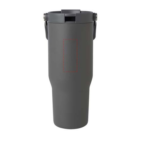 Bronx 900 ml RCS-zertifizierter Kupfer-Vakuum Isolierbecher aus Edelstahl mit Doppelfunktionsdeckel - grau – Bild 11