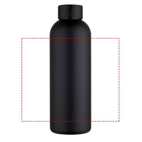 Spring 750 ml RCS-zertifizierte einwandige Trinkflasche aus recyceltem Edelstahl - schwarz – Bild 8