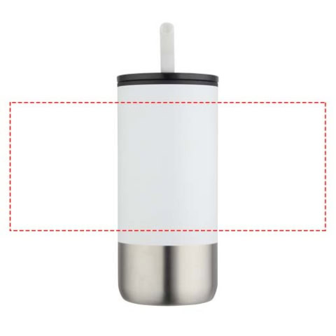 Grayson 480 ml RCS recycelter Isolierbecher mit Trinkhalm - weiss – Bild 10