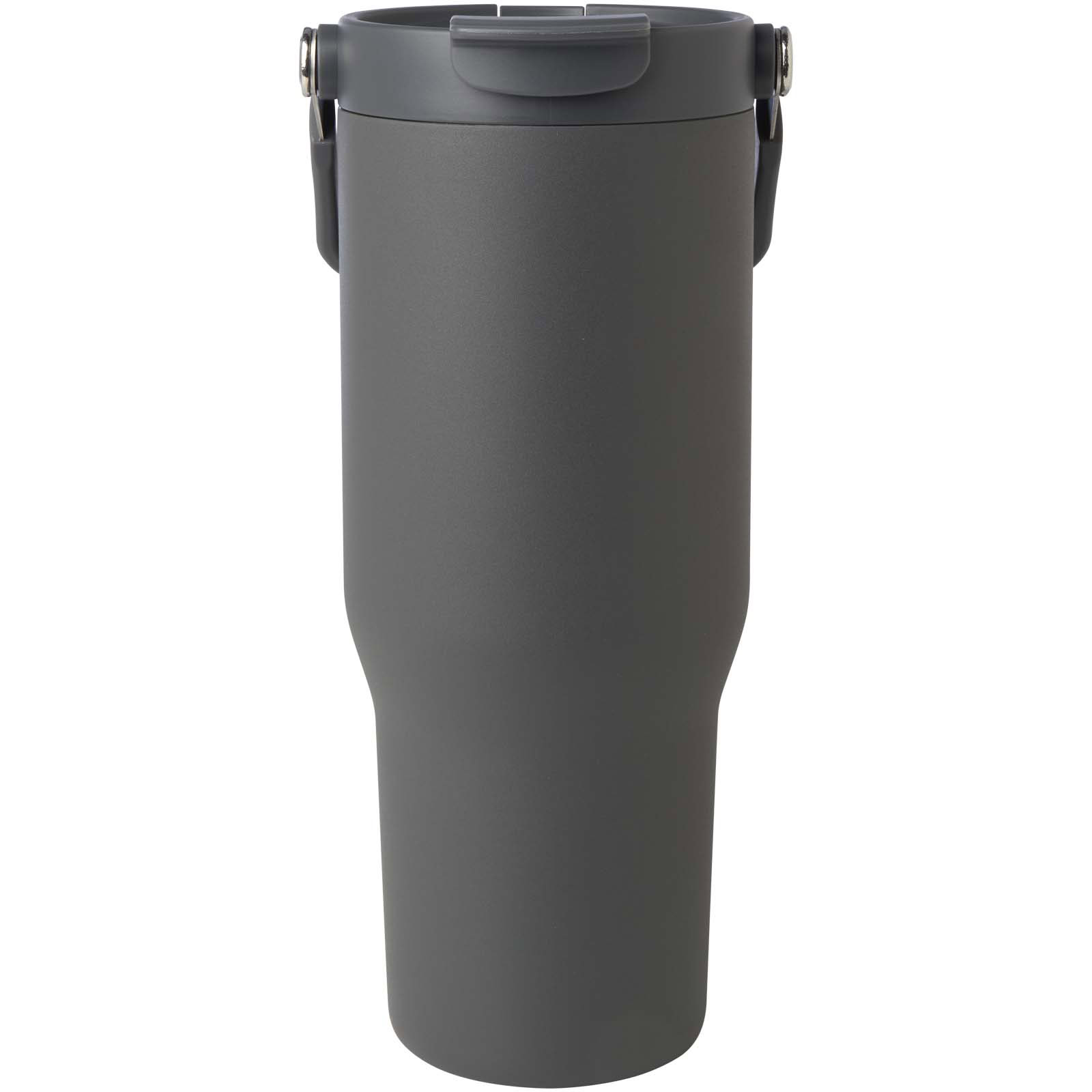 Bronx 900 ml RCS-zertifizierter Kupfer-Vakuum Isolierbecher aus Edelstahl mit Doppelfunktionsdeckel - grau - Rückseite