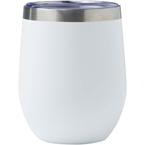 Corzo 350 ml RCS-zertifizierter Kupfer-Vakuum Isolierbecher aus recyceltem Edelstahl - weiss - Vorderseite