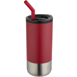 Grayson 480 ml RCS recycelter Isolierbecher mit Trinkhalm – rot