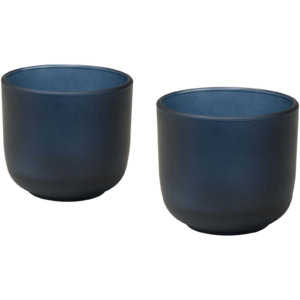 Mal 200 ml Glasbecher – 2er-Set, matt – hale blau