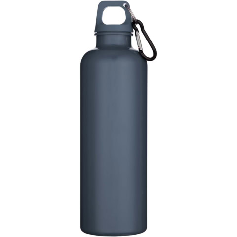 Oregon 750 ml einfarbige RS-zertifizierte Wasserflasche aus recyceltem Kunststoff mit Karabinerhaken - hale blau - Vorderseite