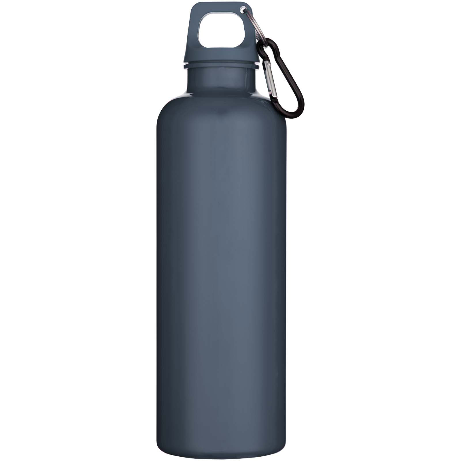 Oregon 750 ml einfarbige RS-zertifizierte Wasserflasche aus recyceltem Kunststoff mit Karabinerhaken - hale blau - Vorderseite