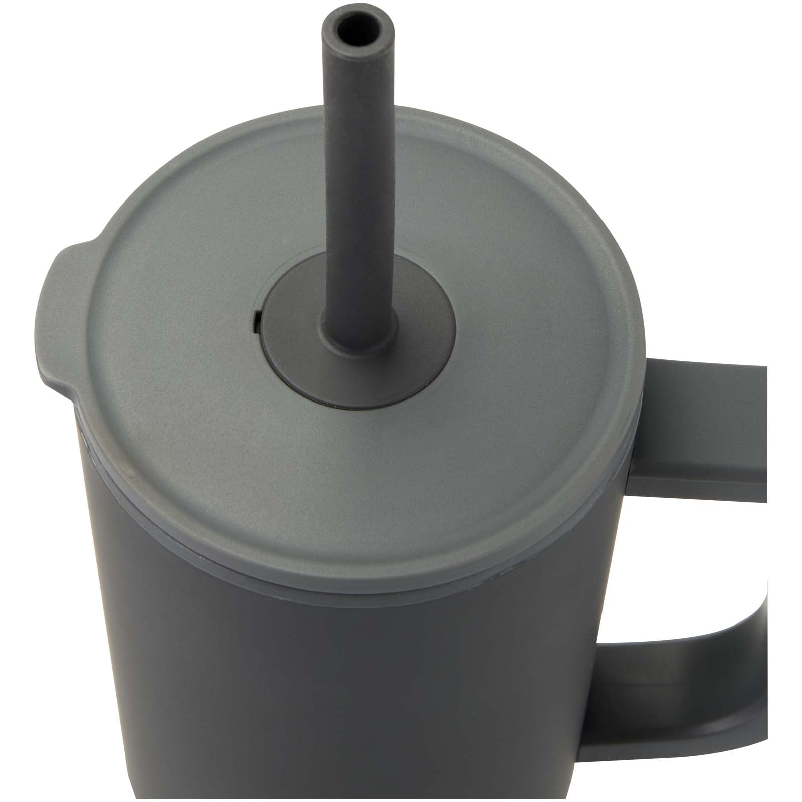 Brady 900 ml RCS-zertifizierter Isolierbecher mit Silikon Trinkhalm - grau - Detail 1