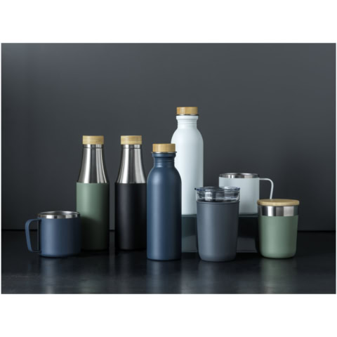 Lagan 330 ml Kupfer-Vakuum Isolierbecher mit Bambusdeckel - schwarz - Stimmung 1