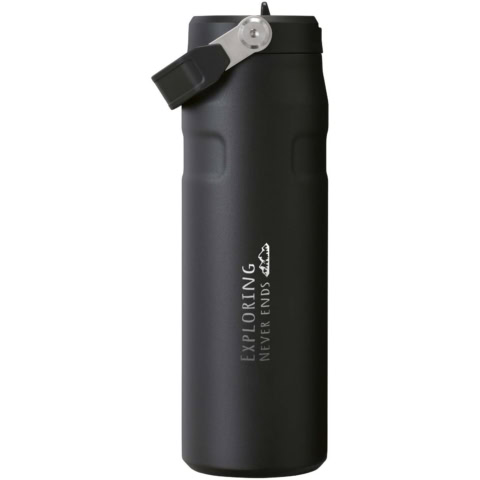 Stanley IceFlow™ 2.0 700 ml Flasche mit Flip-Trinkhalm - schwarz - Logo 1