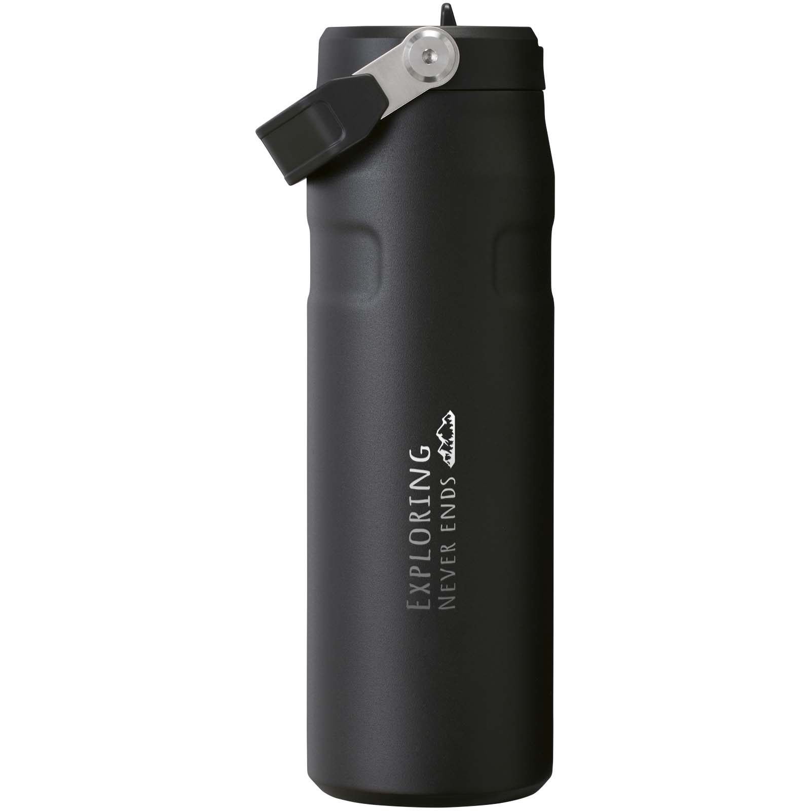 Stanley IceFlow™ 2.0 700 ml Flasche mit Flip-Trinkhalm - schwarz - Logo 1