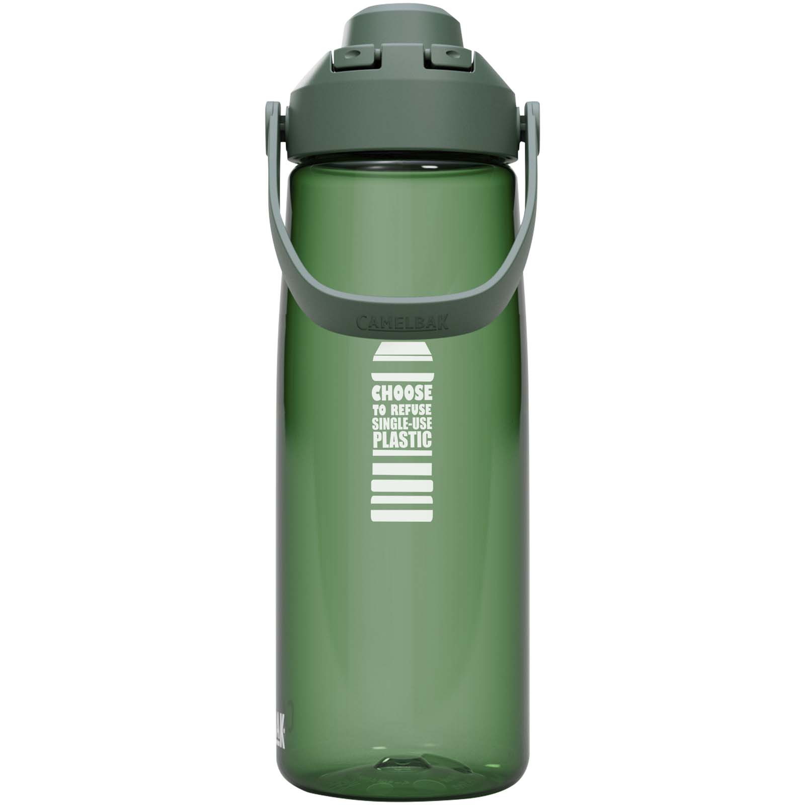 Camelbak® Thrive Chug 740 ml Tritan Renew Trinkflasche mit Schraubverschluss - waldgrün - Logo 1