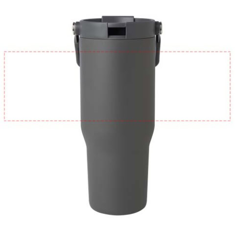 Bronx 900 ml RCS-zertifizierter Kupfer-Vakuum Isolierbecher aus Edelstahl mit Doppelfunktionsdeckel - grau – Bild 13