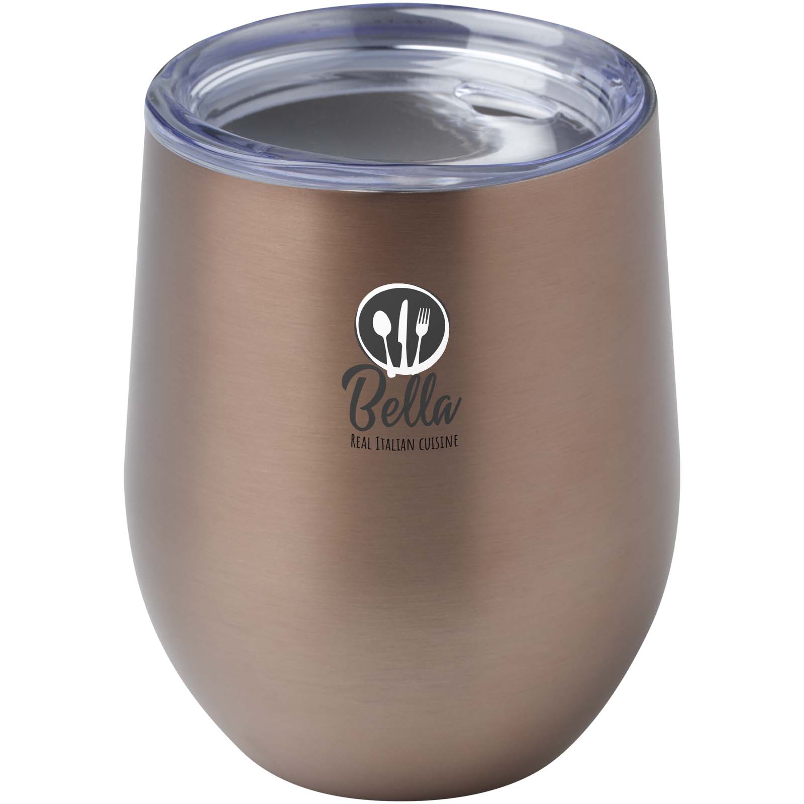 Corzo 350 ml RCS-zertifizierter Kupfer-Vakuum Isolierbecher aus recyceltem Edelstahl - bronze - Logo 1