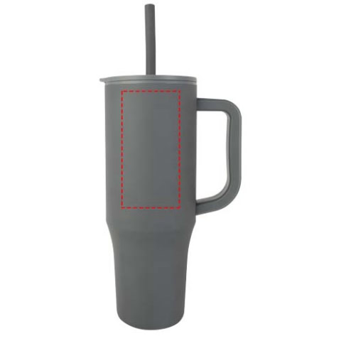 Brady 900 ml RCS-zertifizierter Isolierbecher mit Silikon Trinkhalm - grau – Bild 8