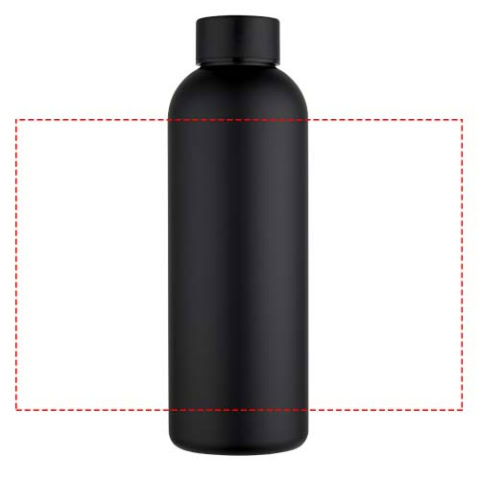 Spring 750 ml RCS-zertifizierte einwandige Trinkflasche aus recyceltem Edelstahl - schwarz – Bild 10