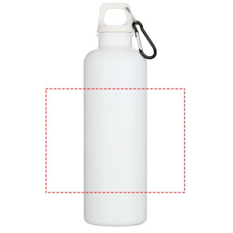 Oregon 750 ml einfarbige RS-zertifizierte Wasserflasche aus recyceltem Kunststoff mit Karabinerhaken - weiss – Bild 7