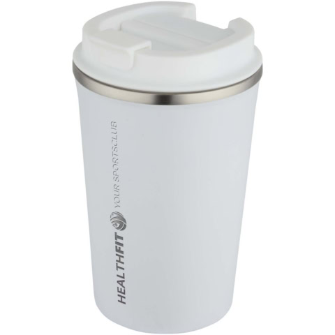 vakuumisolierter Becher aus Edelstahl - weiss - Hauptfoto